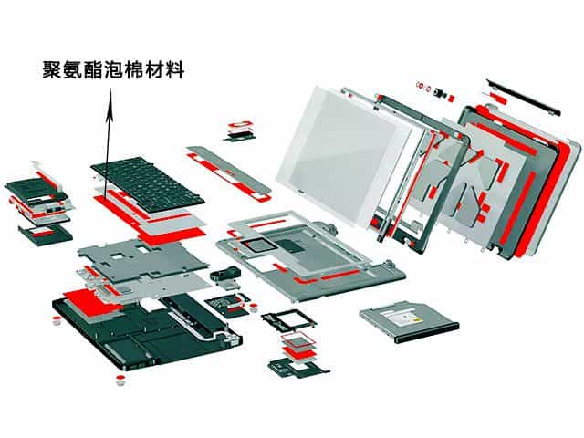 聚氨酯泡棉筆記本電腦應(yīng)用